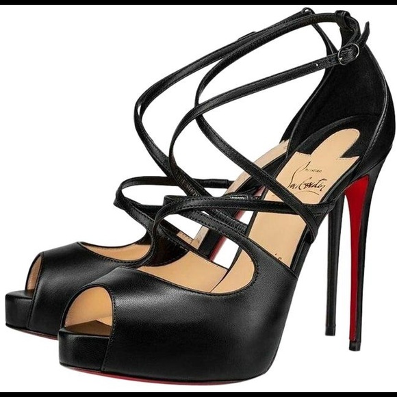 * CHRISTIAN LOUBOUTIN * BLACK HOLLY ALTA 120 LOUBS - Picture 2 of 16